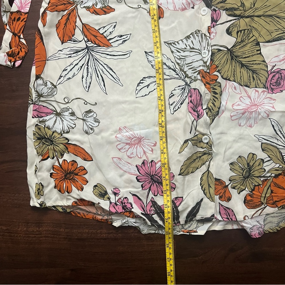 Cupshe Floral Print Camisole - Multicolor 3/4 Sleeve Size M - Picture 7 of 8